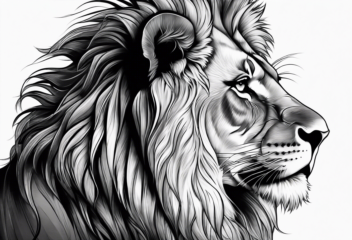 Download Lion Tattoo Profile - Guepardo Tattoo - Free Transparent PNG  Download - PNGkey