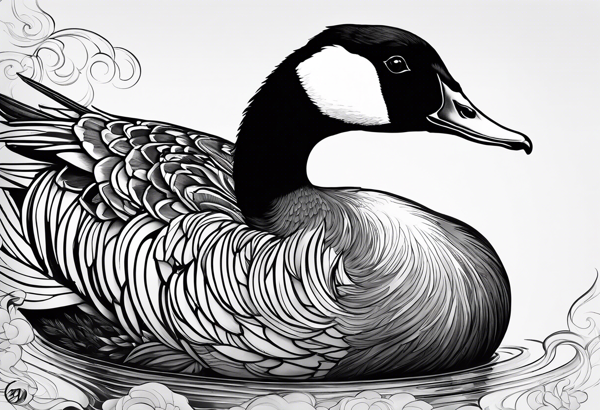 canadian goose tattoo idea