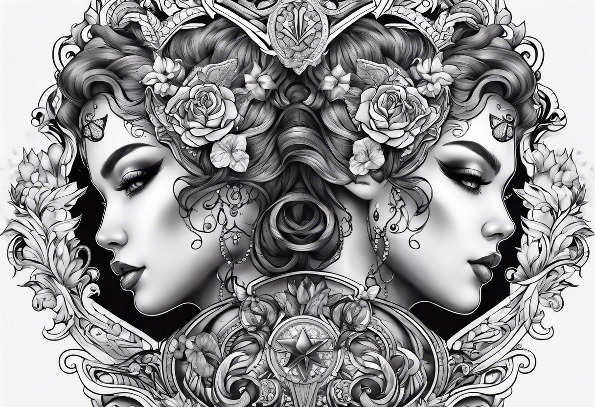 gemini twins tattoo idea