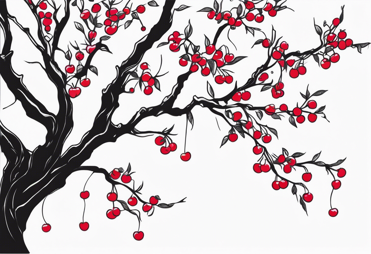 Cherry tree tattoo idea