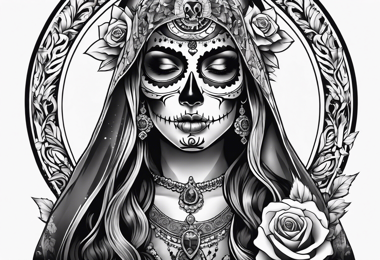 santa muerte tattoo idea