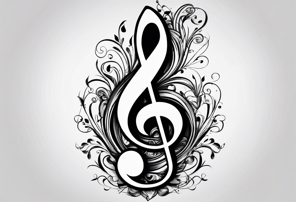 Treble clef tattoo idea