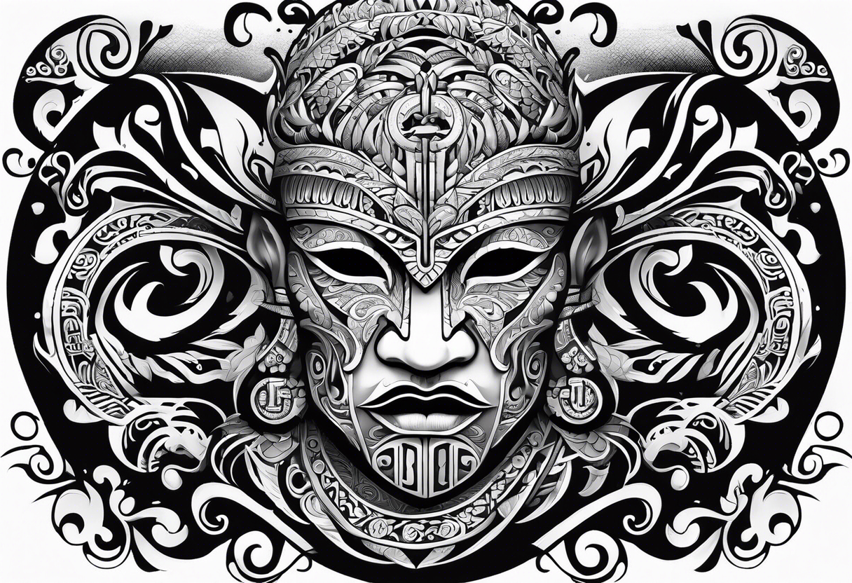 Te Moko with Croatian and Northern Irish influences tattoo idea