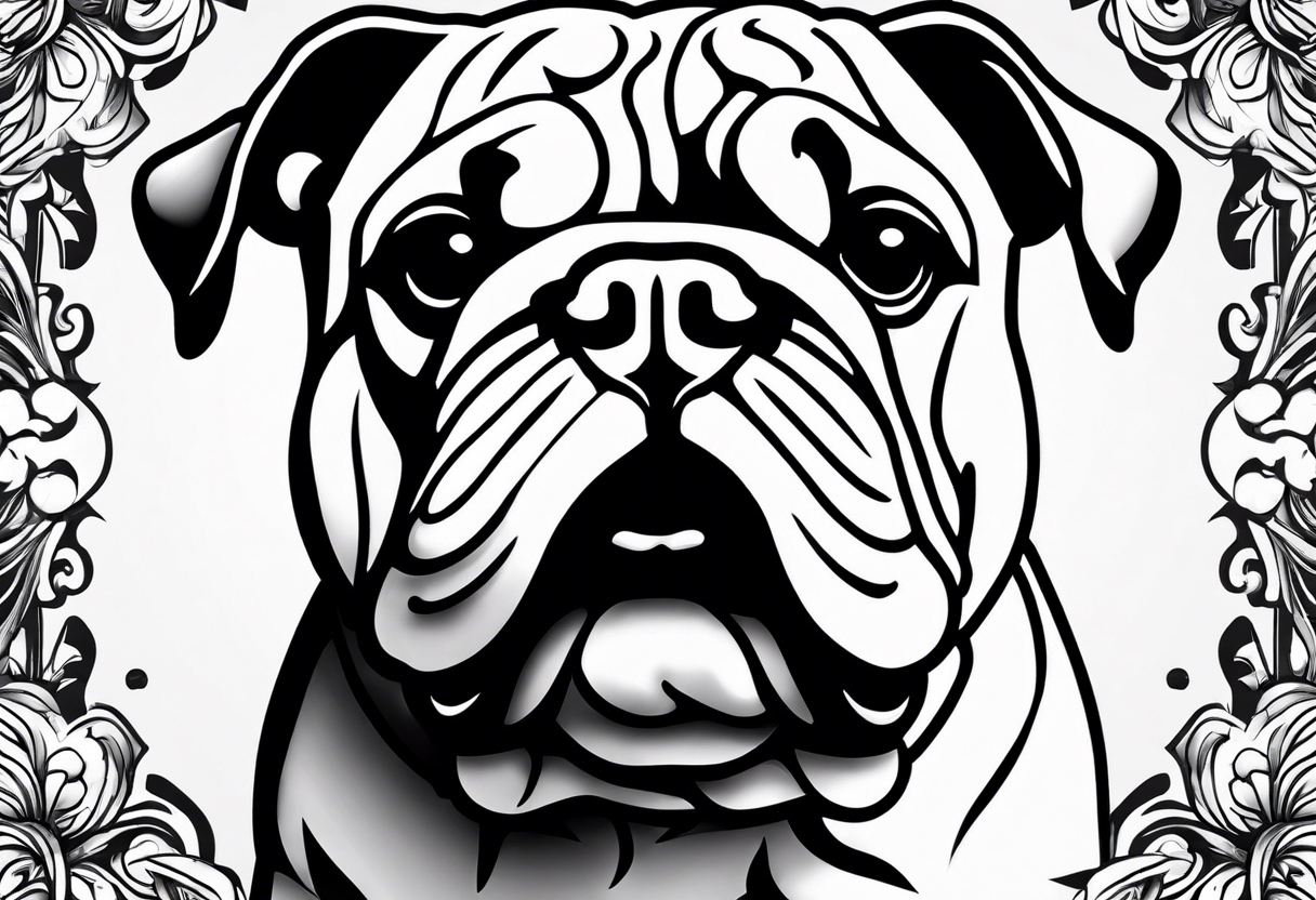 English bulldog tattoo idea