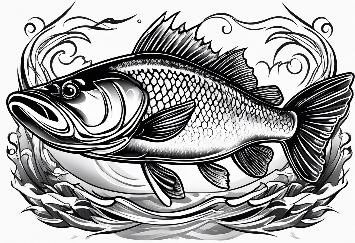 walleye with teeth tattoo idea