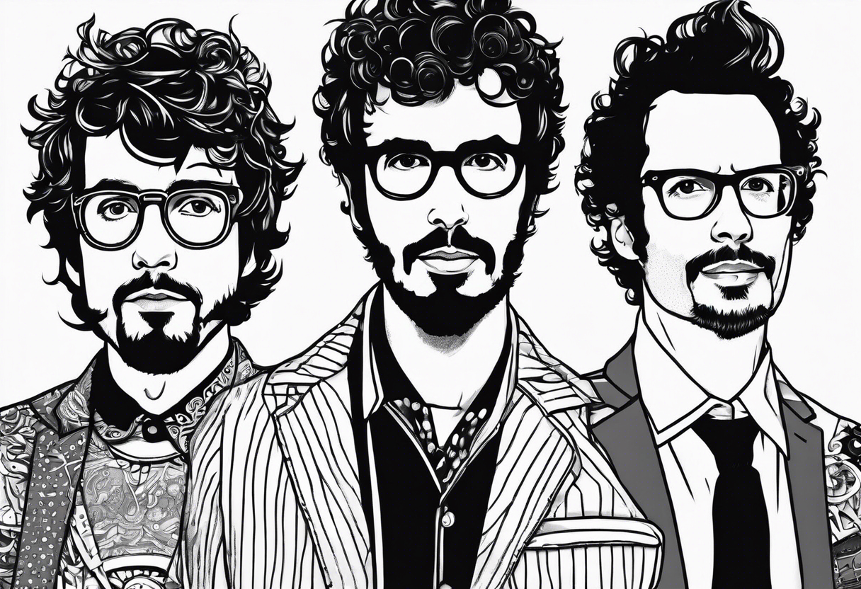 Flight Of The Conchords band dressed in robot costumes tattoo idea