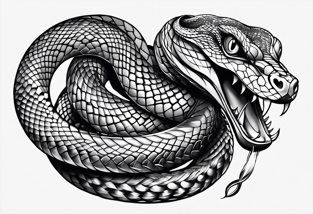 Snake black tattoo idea