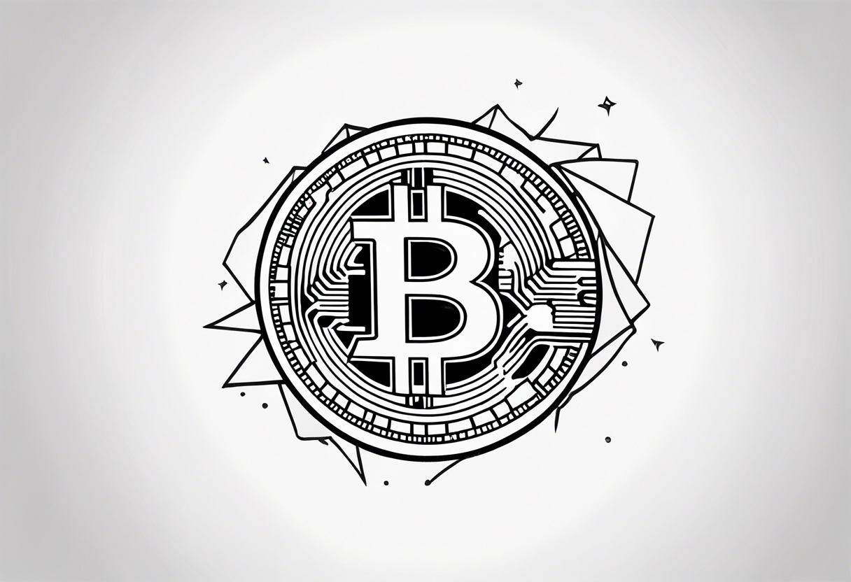 Broken Bitcoin tattoo idea