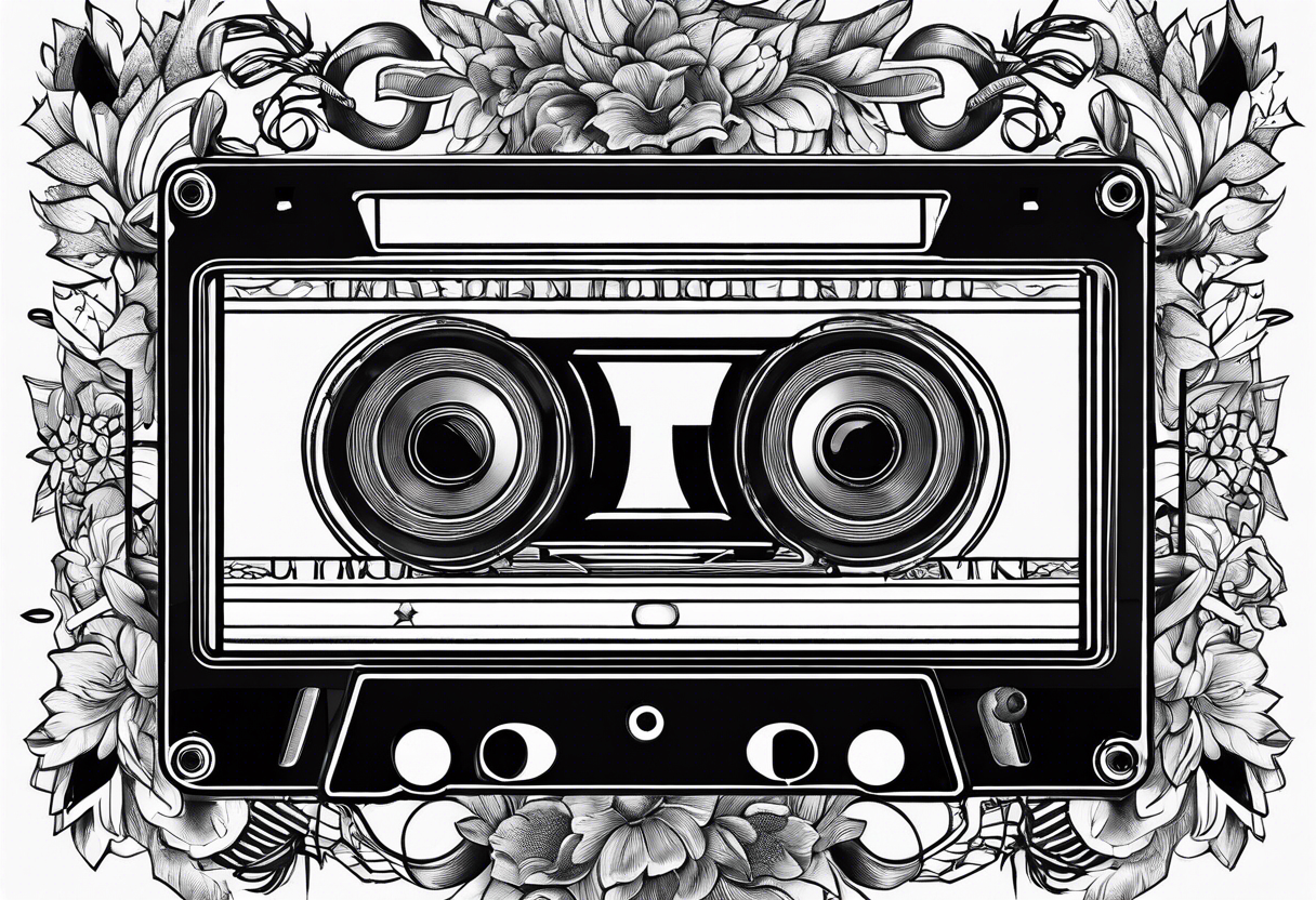 Cassette Tattoo Illustration Vector Design Stock Vector (Royalty Free)  1979975141 | Shutterstock