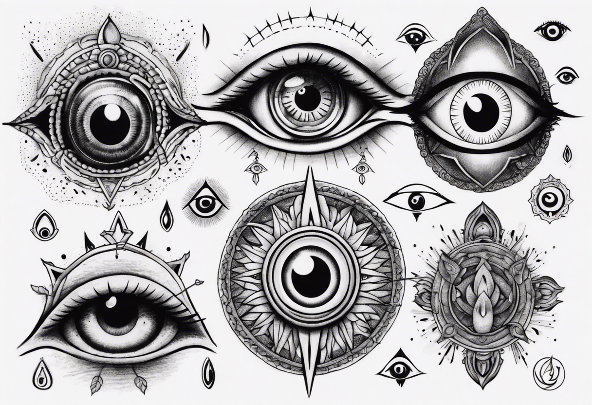 Third eye appearing inside eye tattoo idea