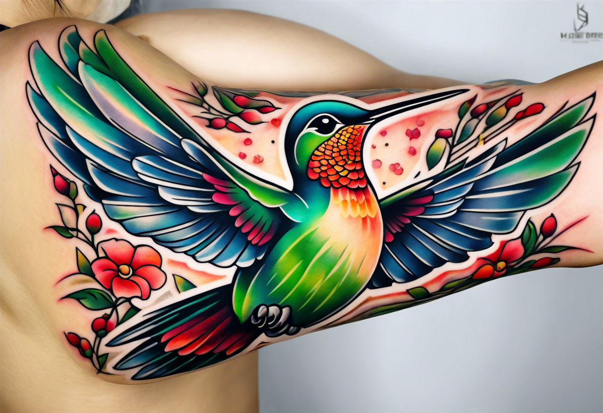 Hummingbird tattoo hi-res stock photography and images - Alamy