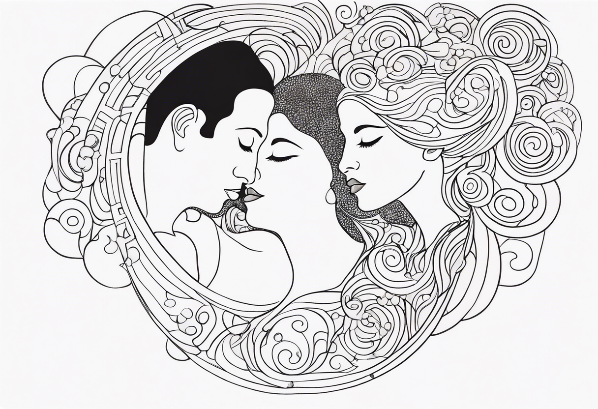 a kiss by gustav klimt tattoo idea