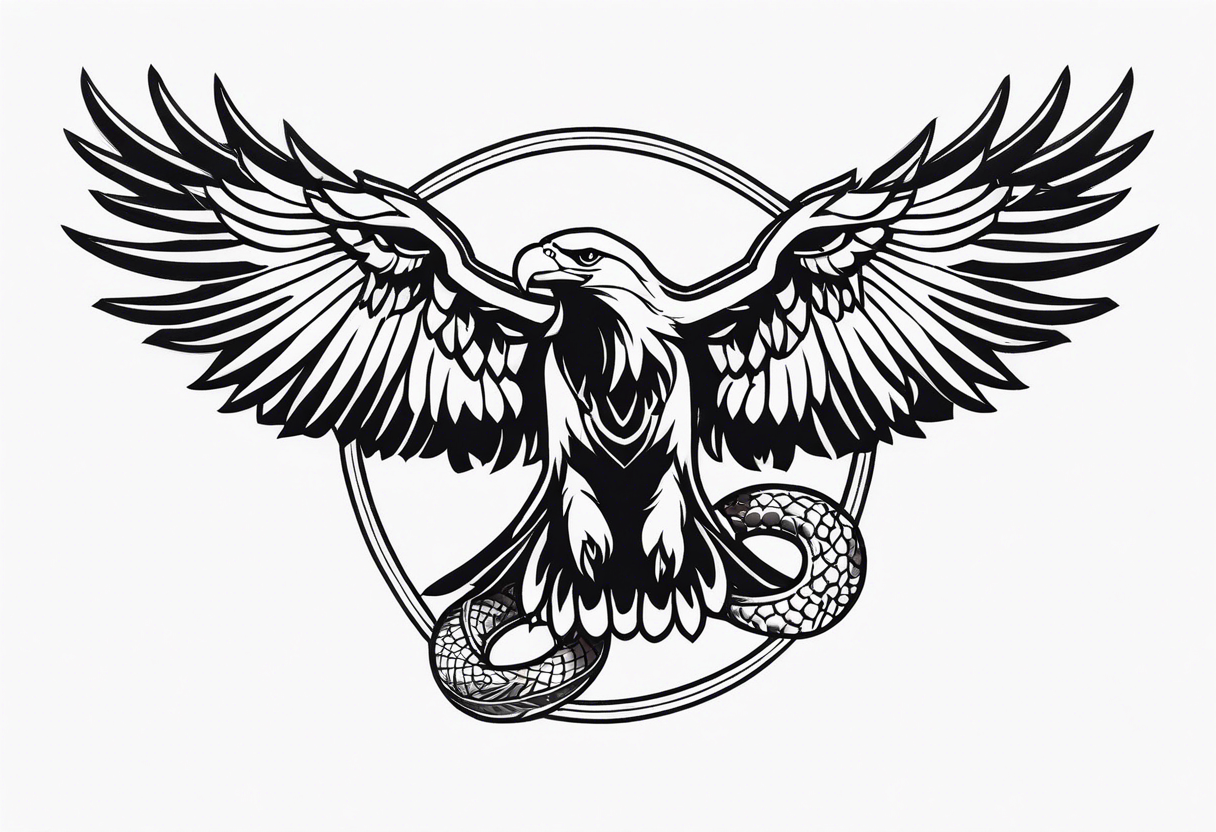 eagle carrying a snake tattoo idea