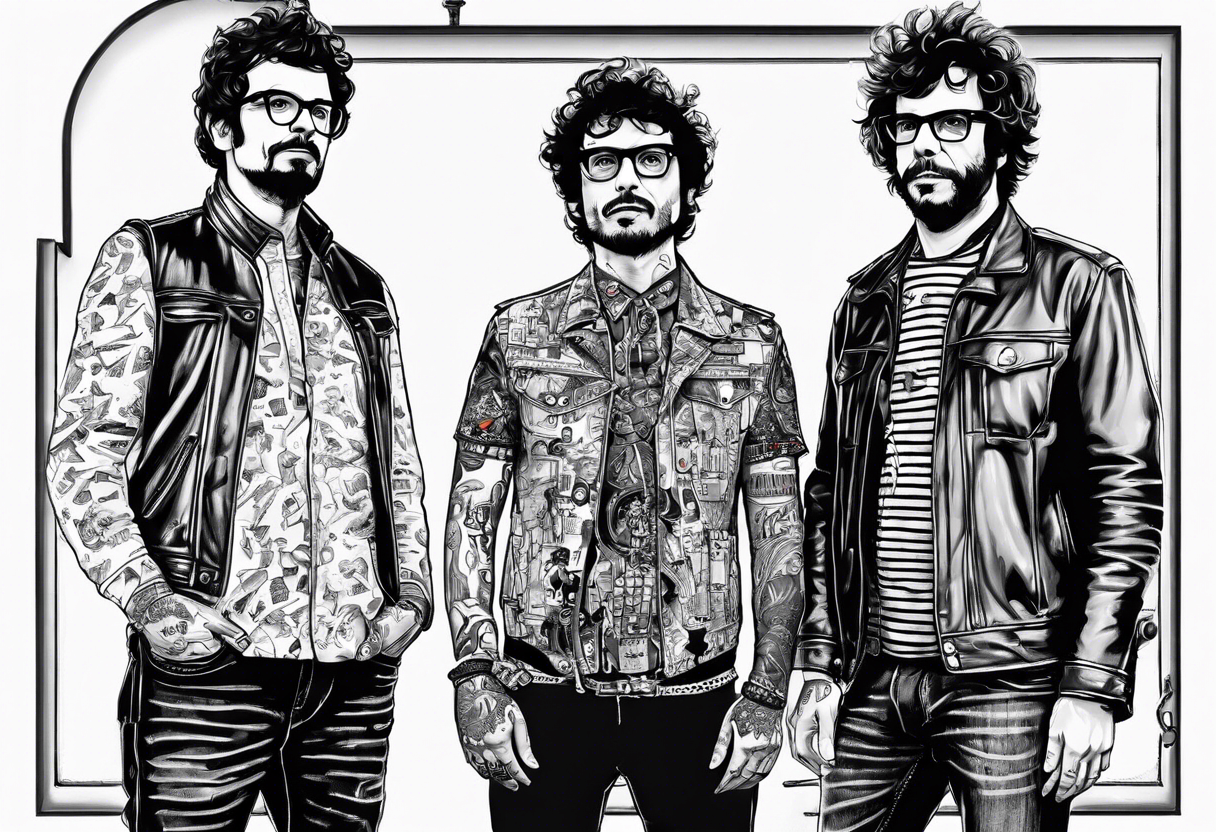 Flight Of The Conchords band dressed in robot costumes tattoo idea