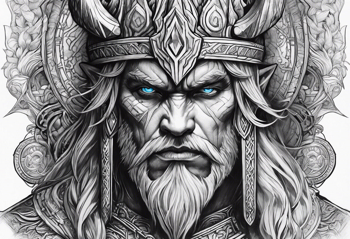 Frost giant, throne, king,  kingdom tattoo idea