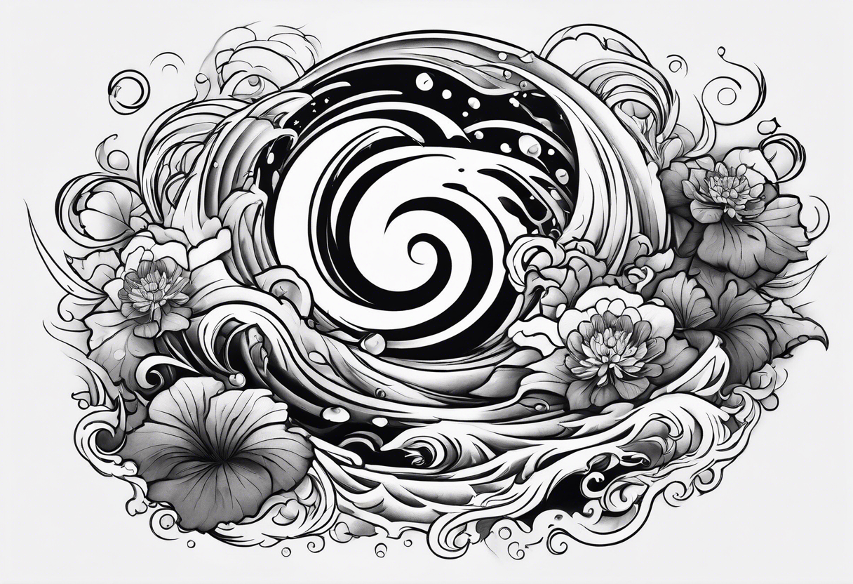 thick water neojapanese tattoo idea