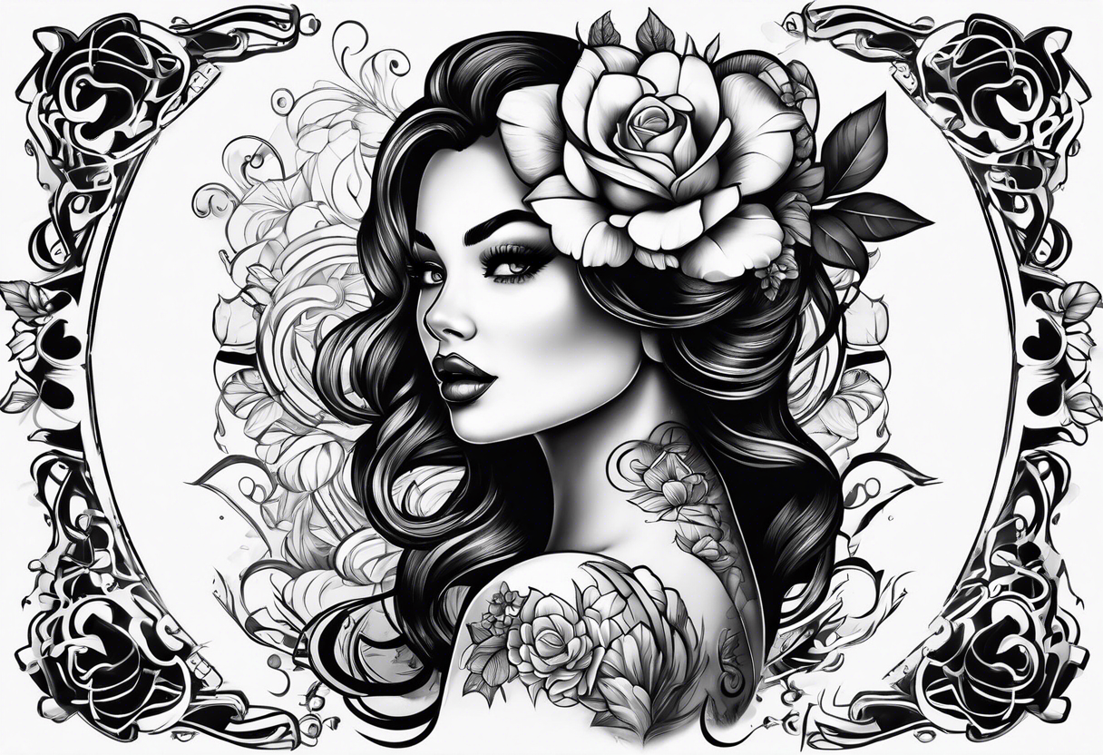 chubby pinup girl tattoo idea