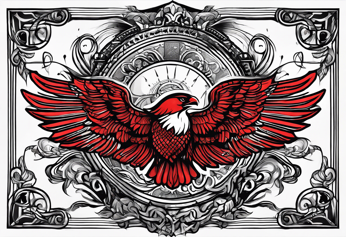 united airlines with red wings tattoo idea