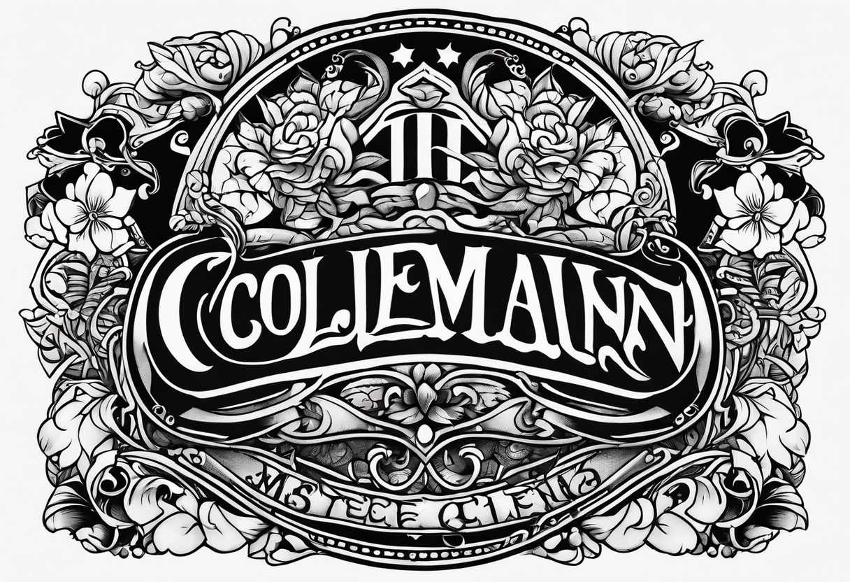 the word coleman in old english font tattoo idea