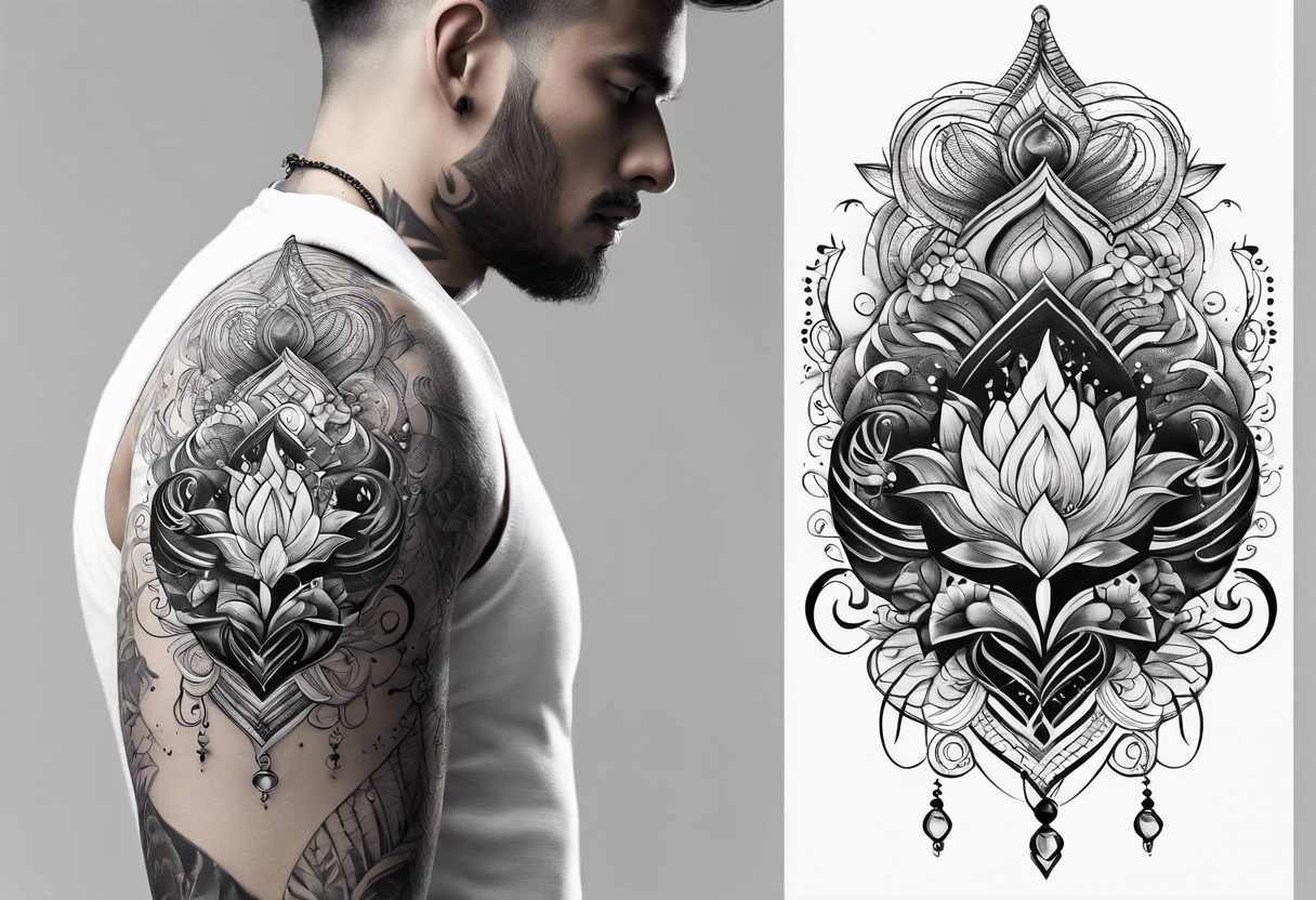 Lotus With Unalome Tattoo for Parlour at Rs 499/inch in Bengaluru | ID:  21990074030