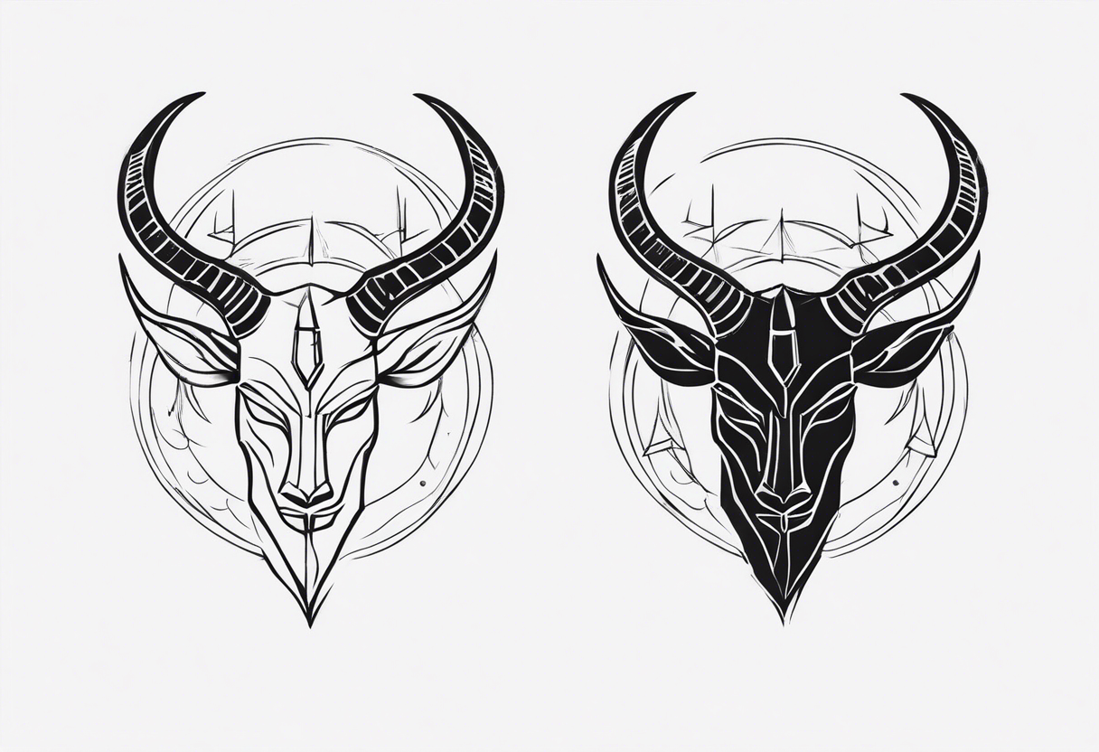 Anonymous with horns tattoo idea