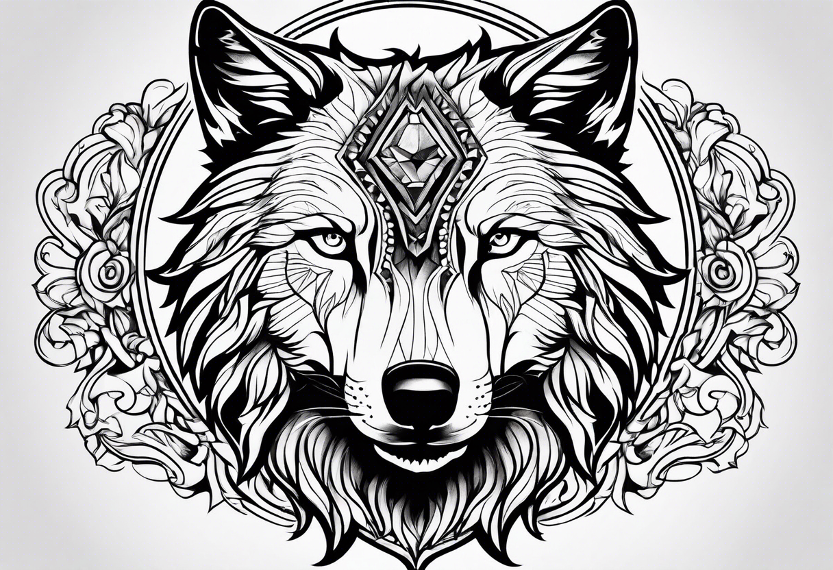 wolf tattoo idea