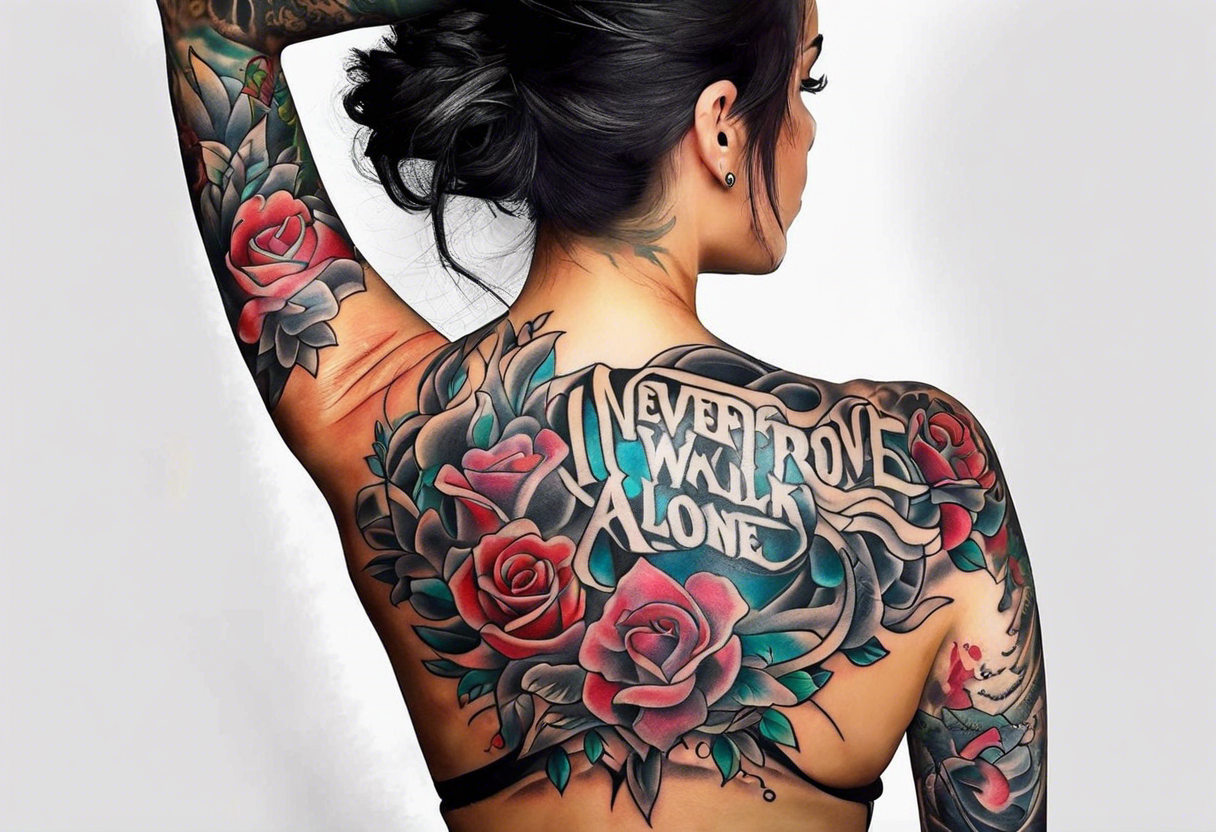 "I never walk alone" tattoo idea