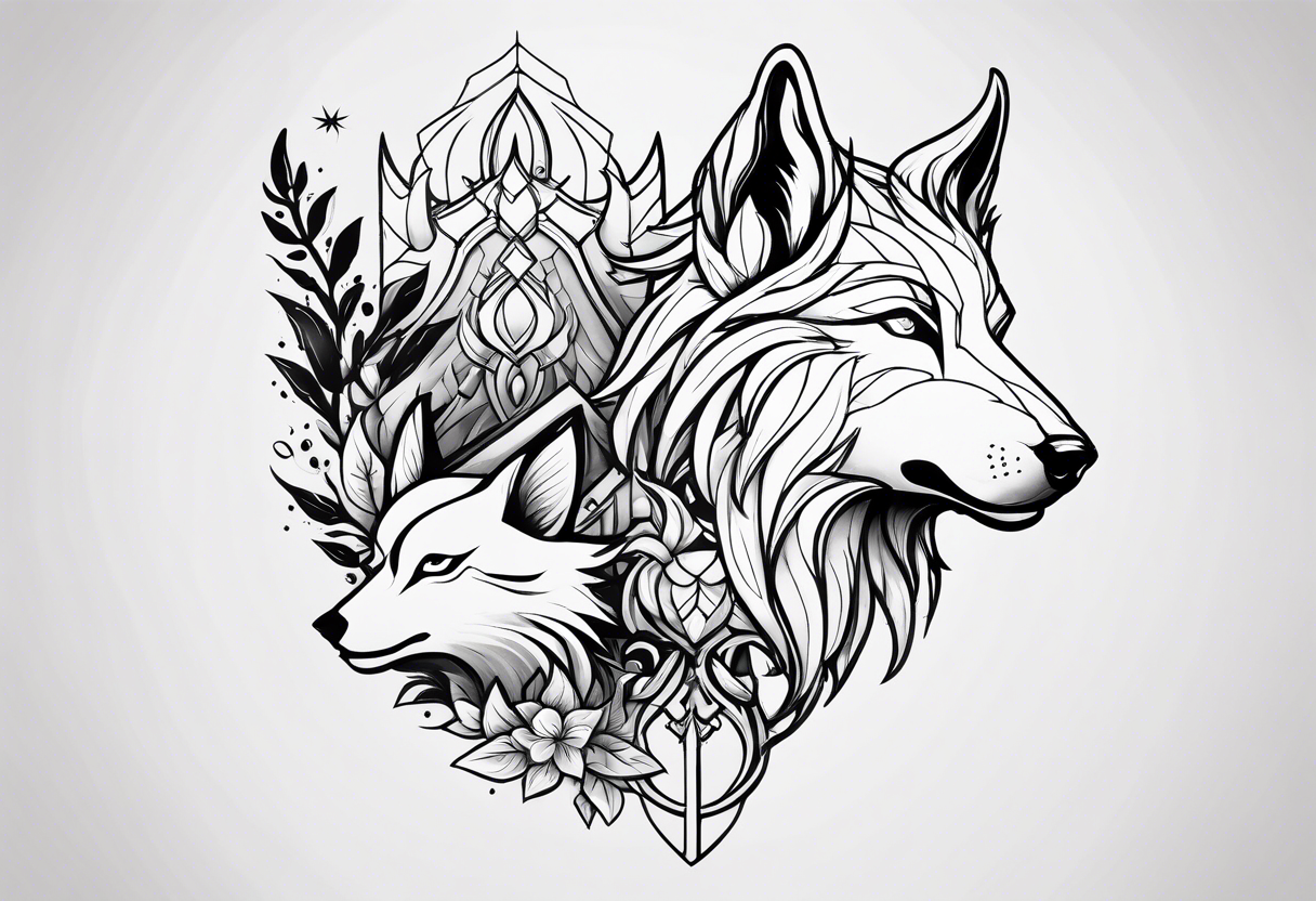 kindred league of legends. lamb and wolf tattoo idea
