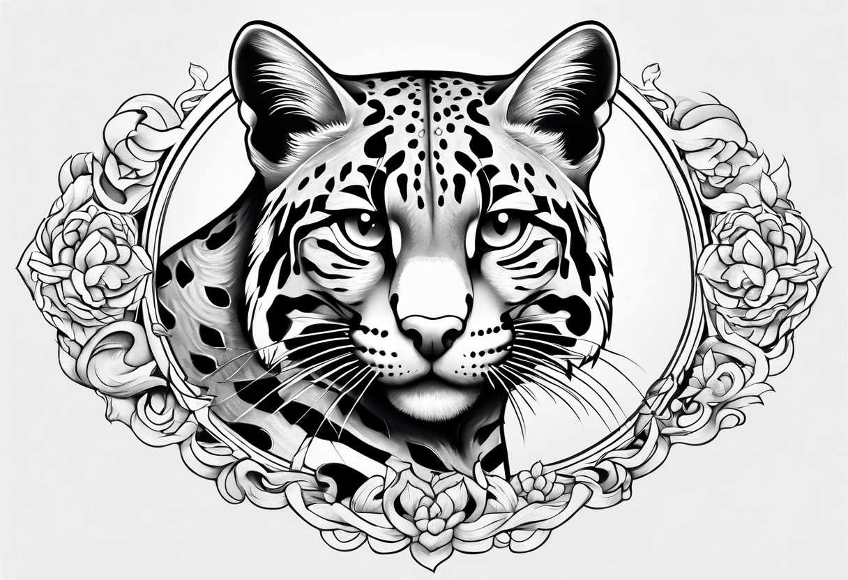 ocelot sleeve tattoo idea