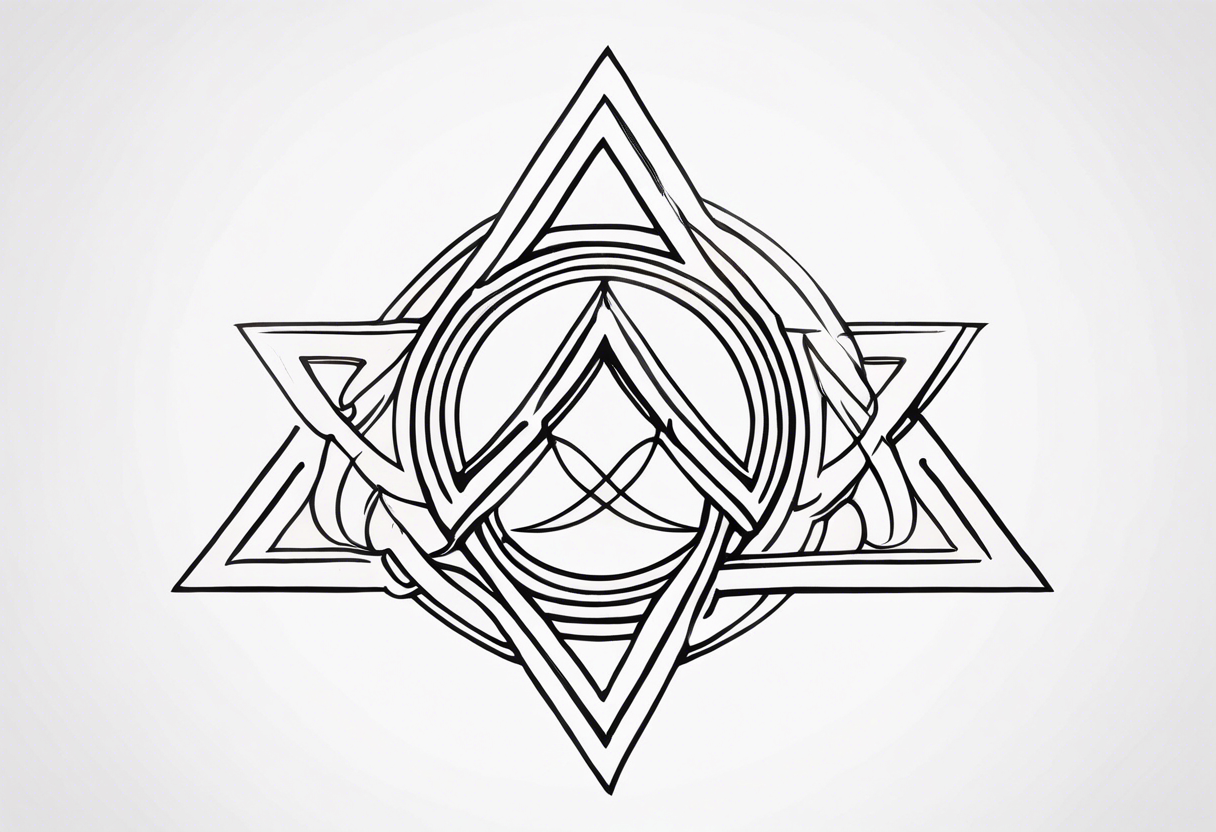 Ancient greek omega trinity symbol tattoo idea