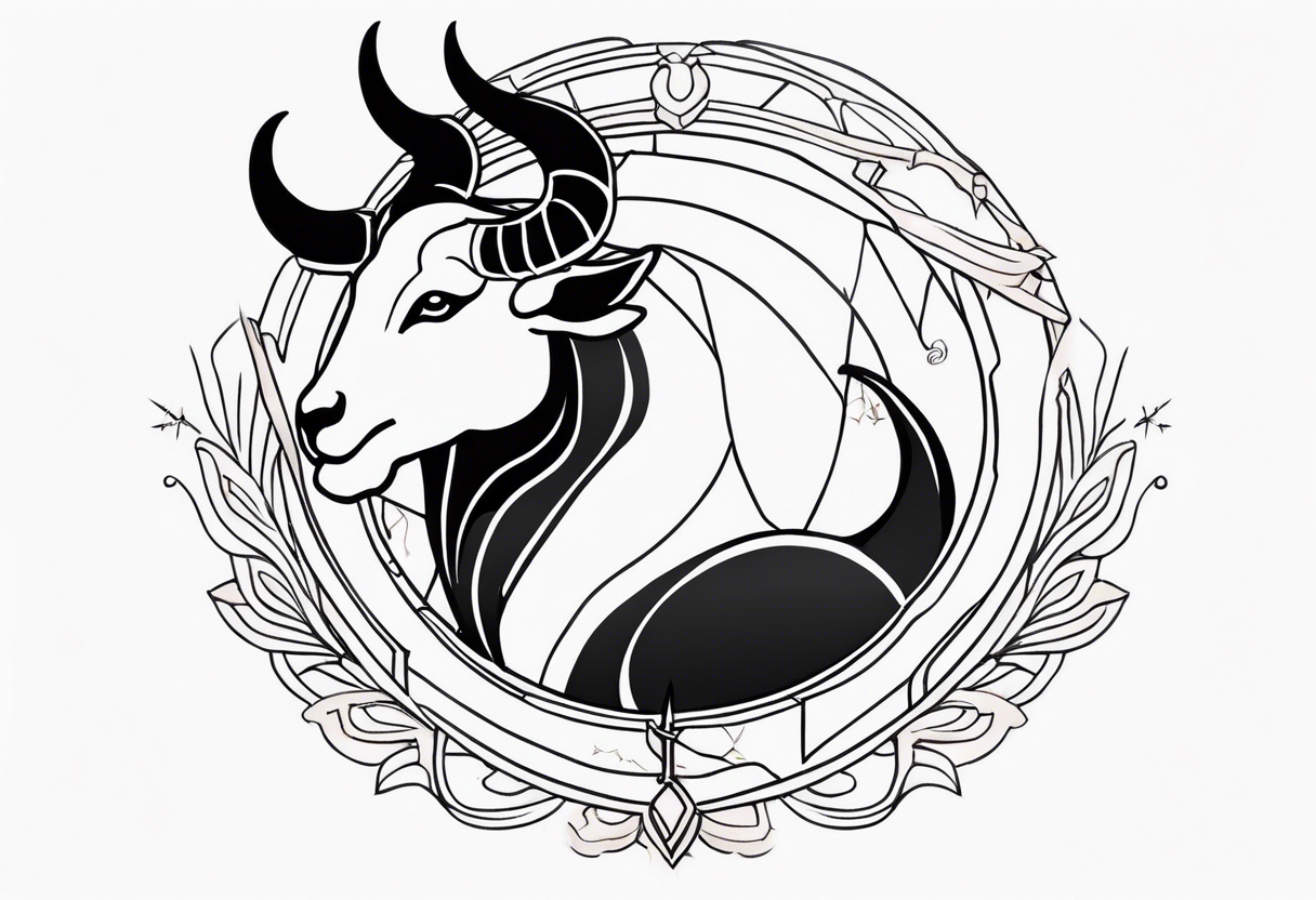 cool capricorn tattoo idea