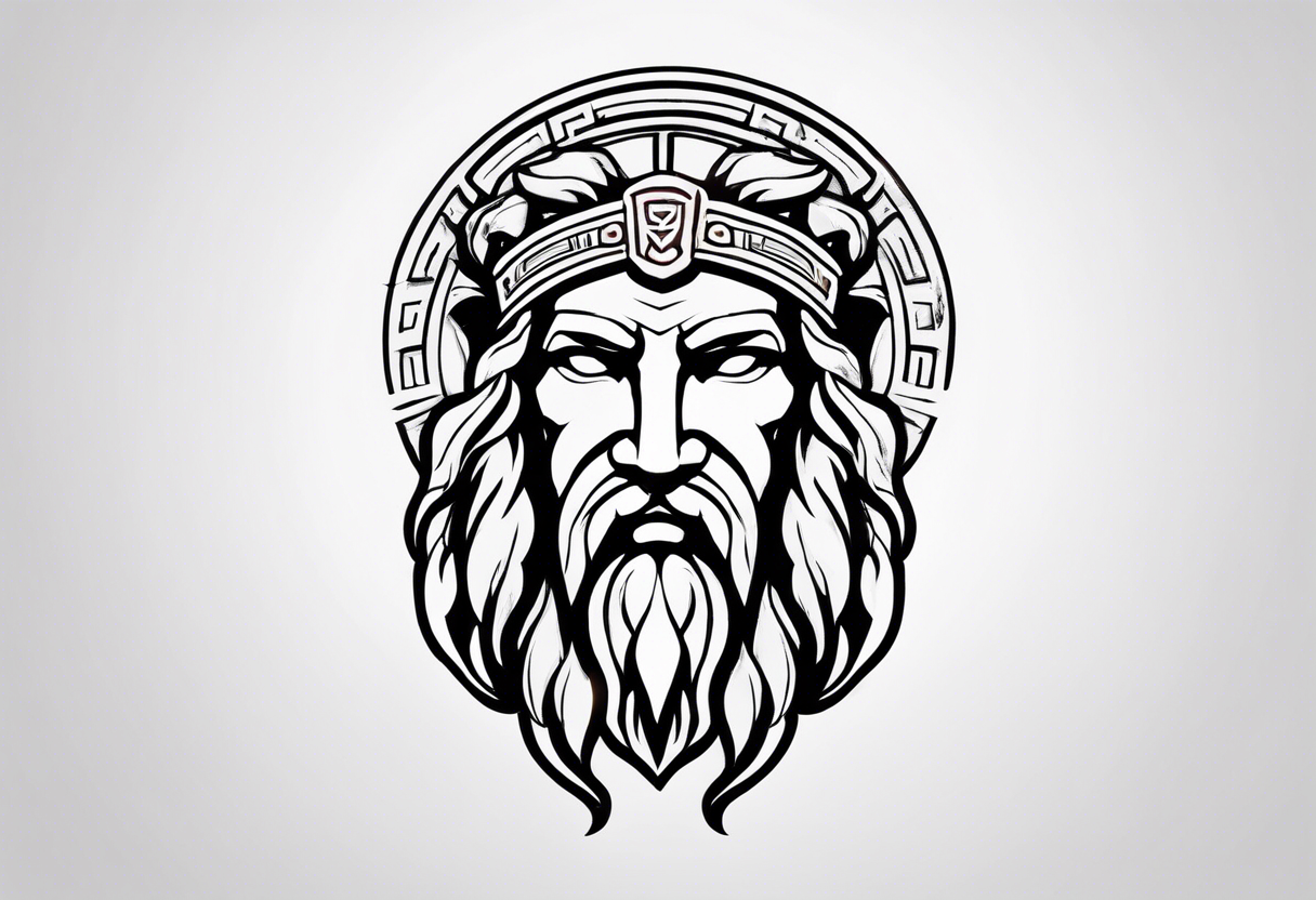 Ancient greek strength logo tattoo tattoo idea