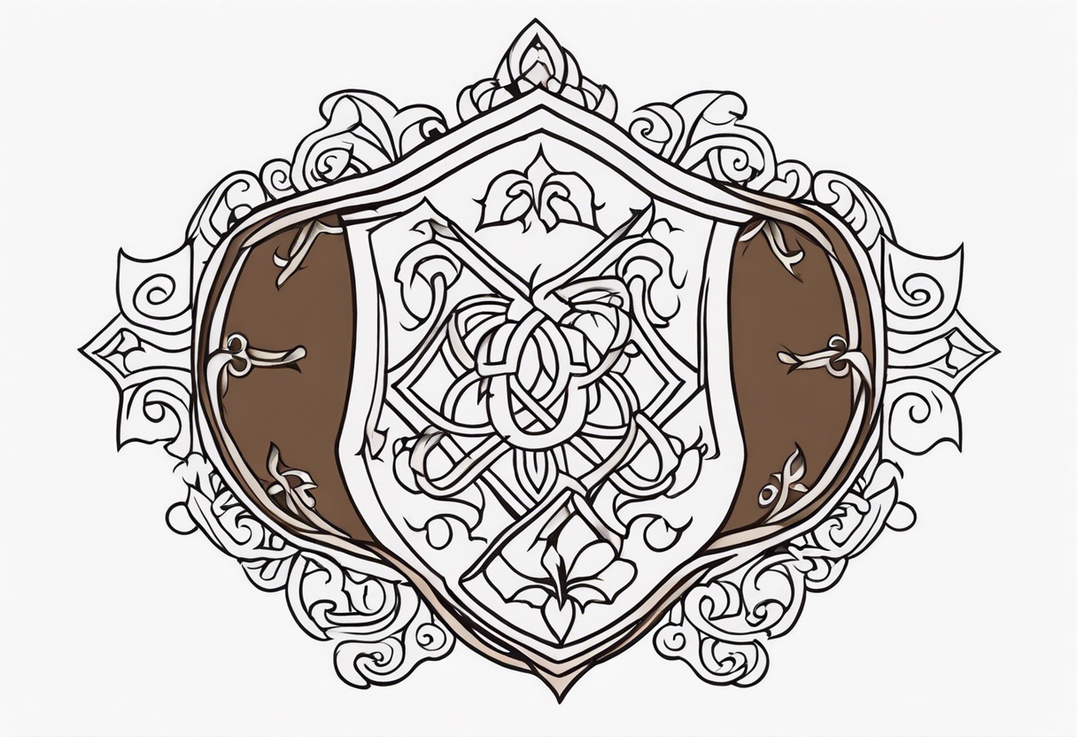 old english brown tattoo idea