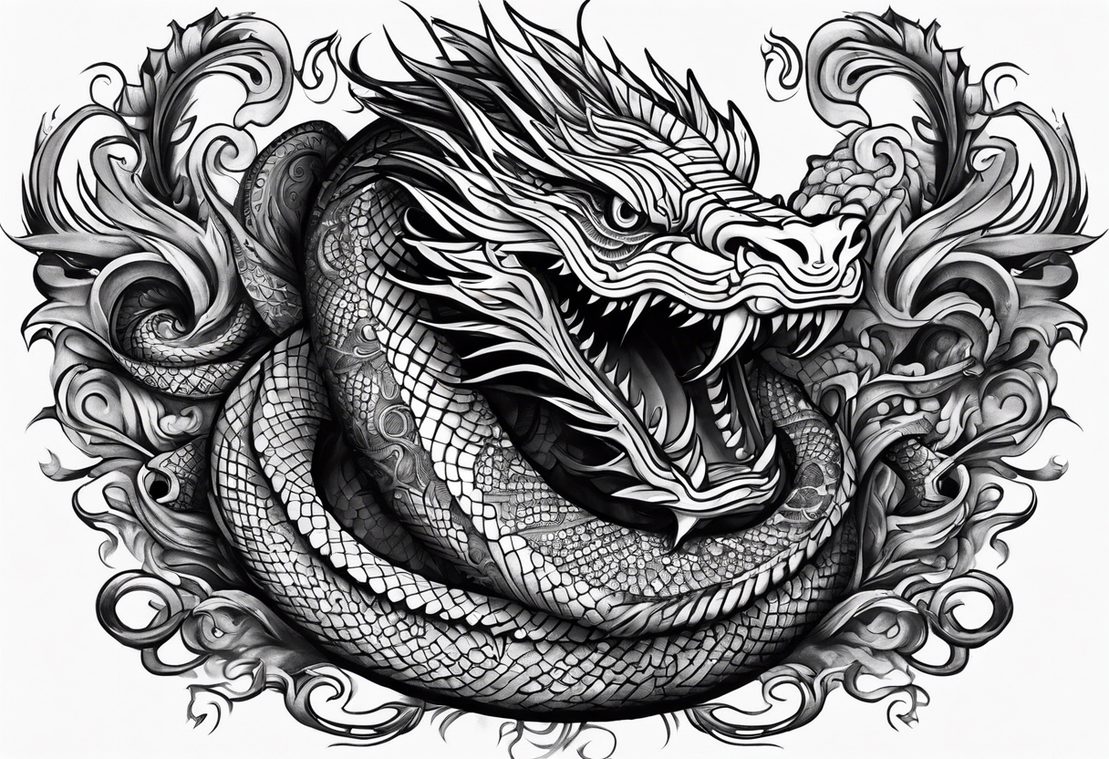 Leviathan serpent wrapped around my fore arm tattoo idea