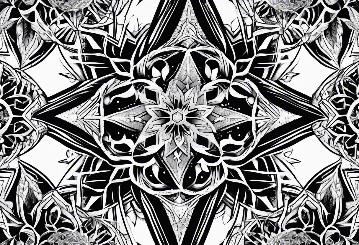 repeating Ice crystal surface hoar tattoo idea