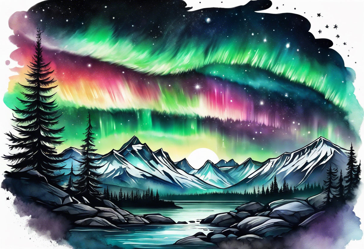 Northern lights tattoo idea