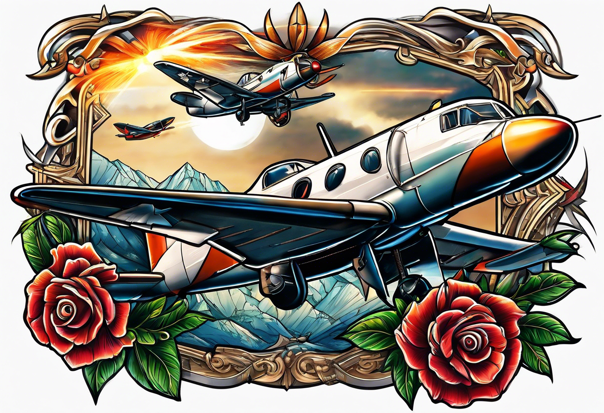 5,208 Airplane Tattoo Images, Stock Photos, 3D objects, & Vectors |  Shutterstock