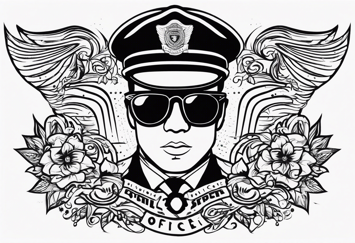 Officer Sunglasses tattoo idea