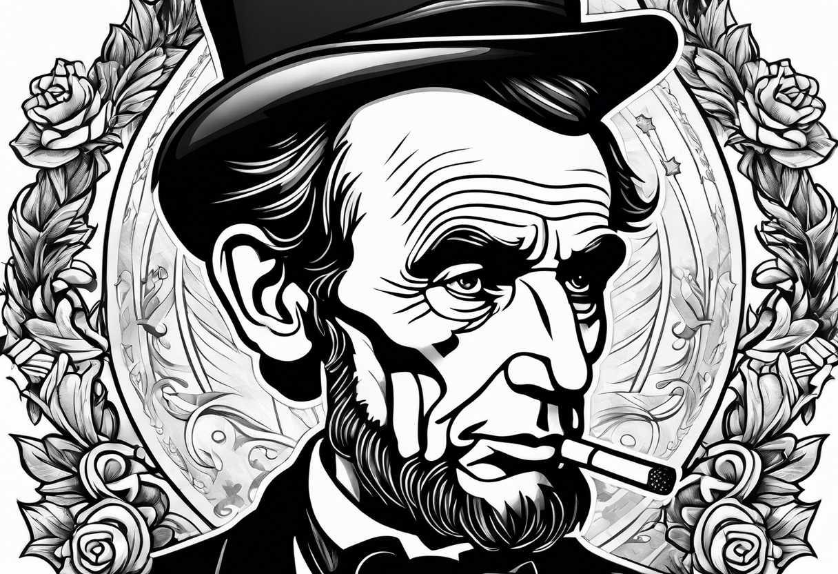 abraham lincoln smoking cigarette tattoo idea