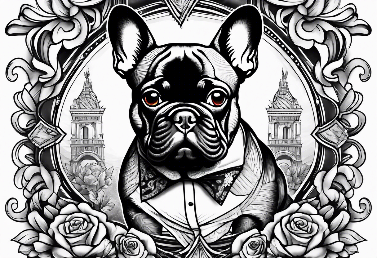 French bulldog tattoo idea