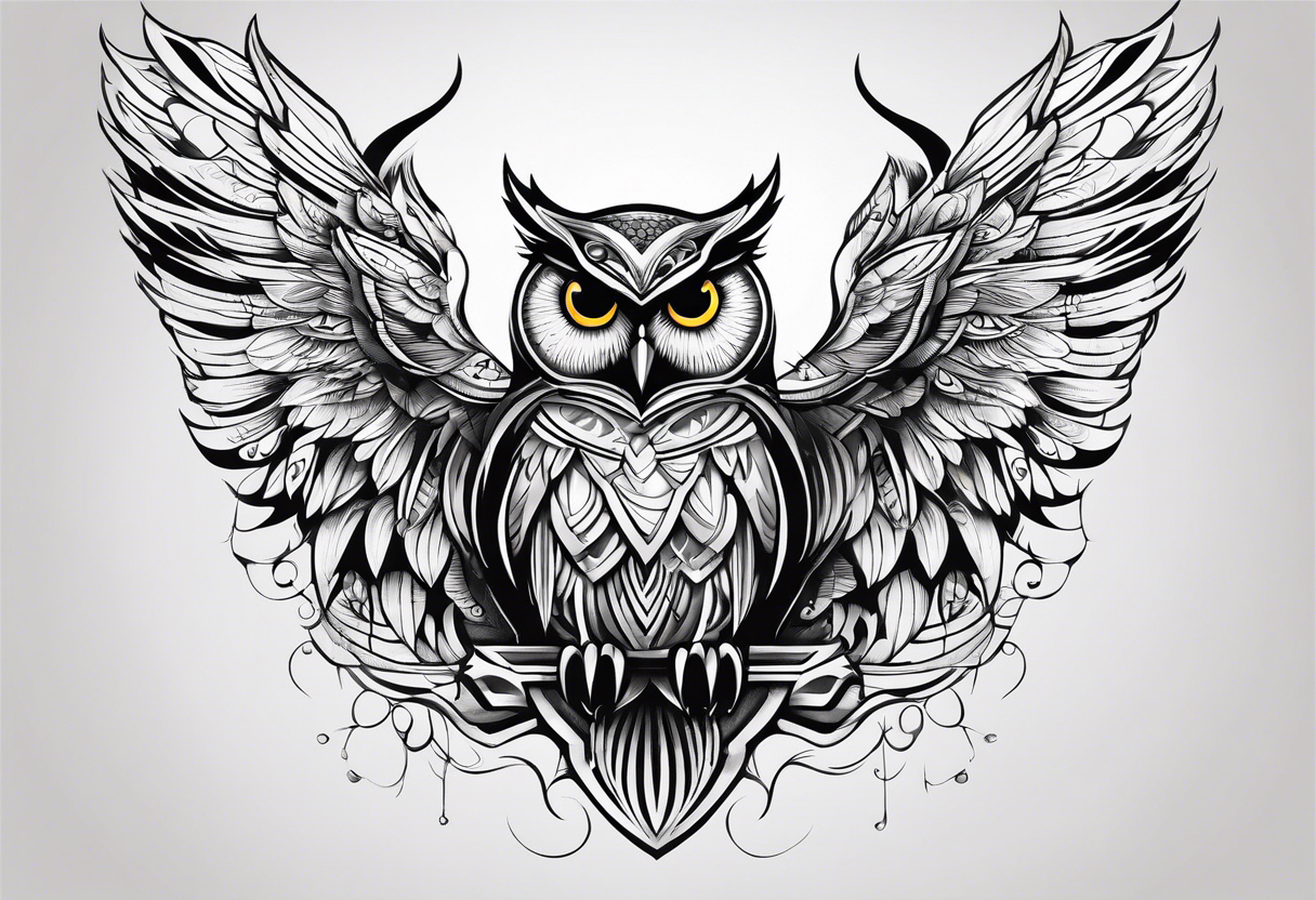 Majestic owl tattoo idea