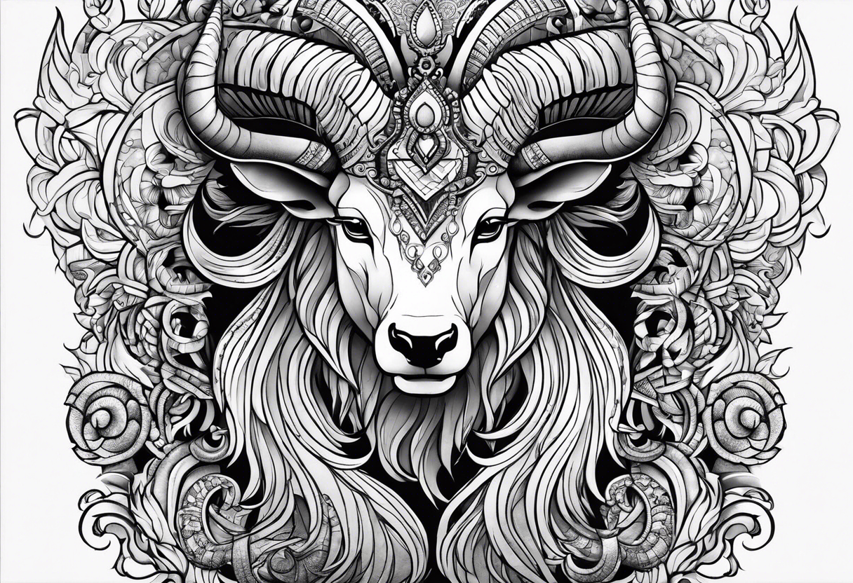 Fineline Capricorn tattoo idea