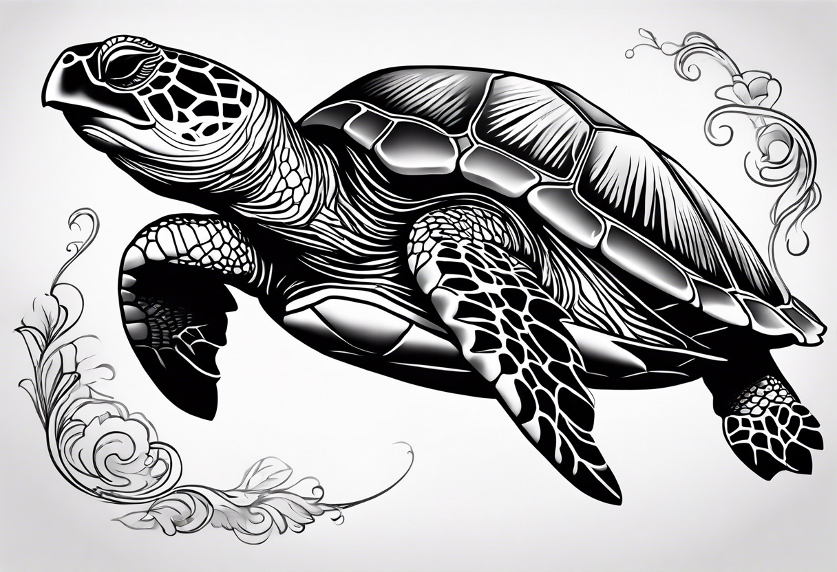 Sea turtle tattoo idea