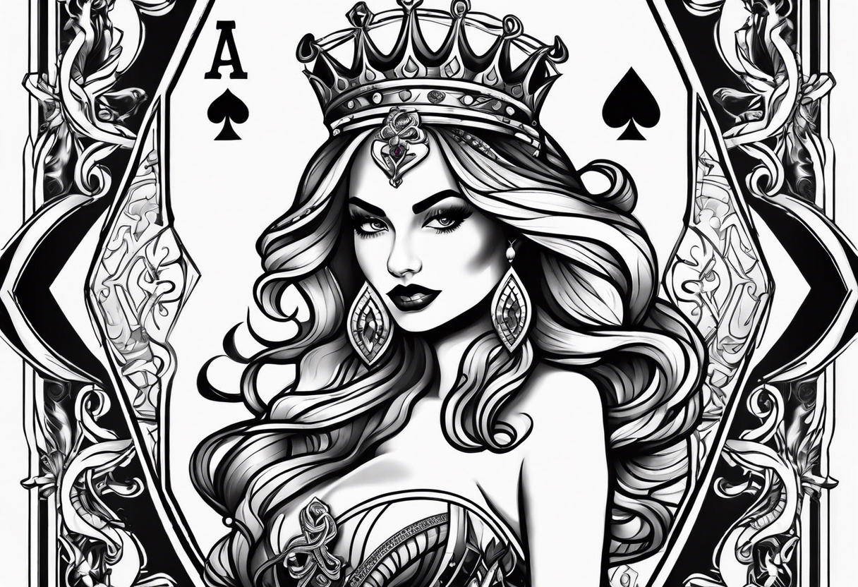 snakes queen of spades tattoo idea