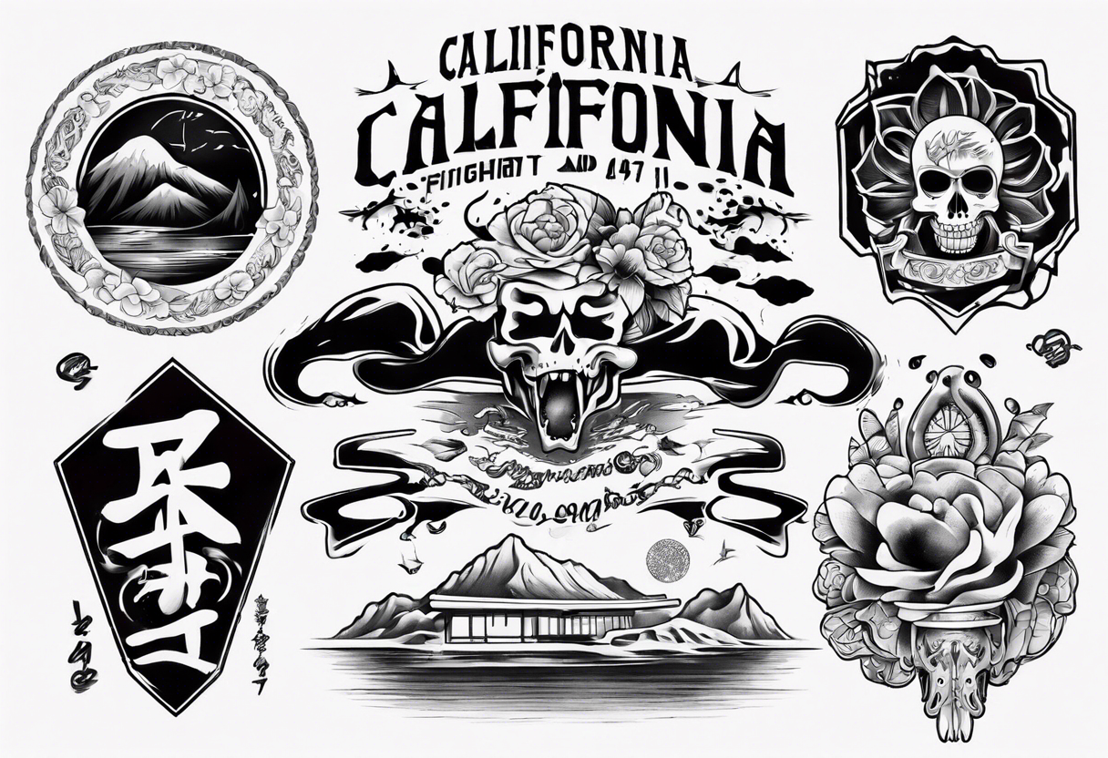 Lot - Traditional American Tattoo Designs by Ralph Johnson (California, ca.  1950)