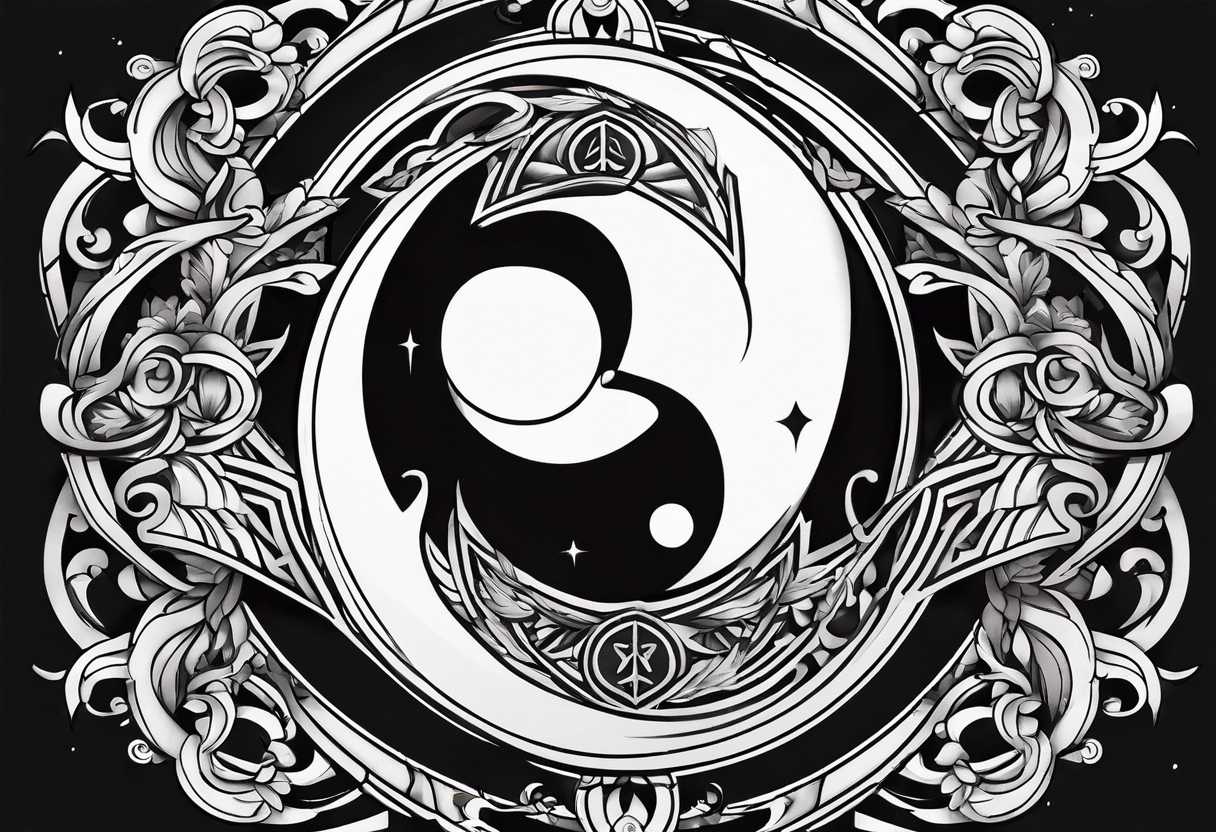 sword consistency ying yang discipline tattoo idea