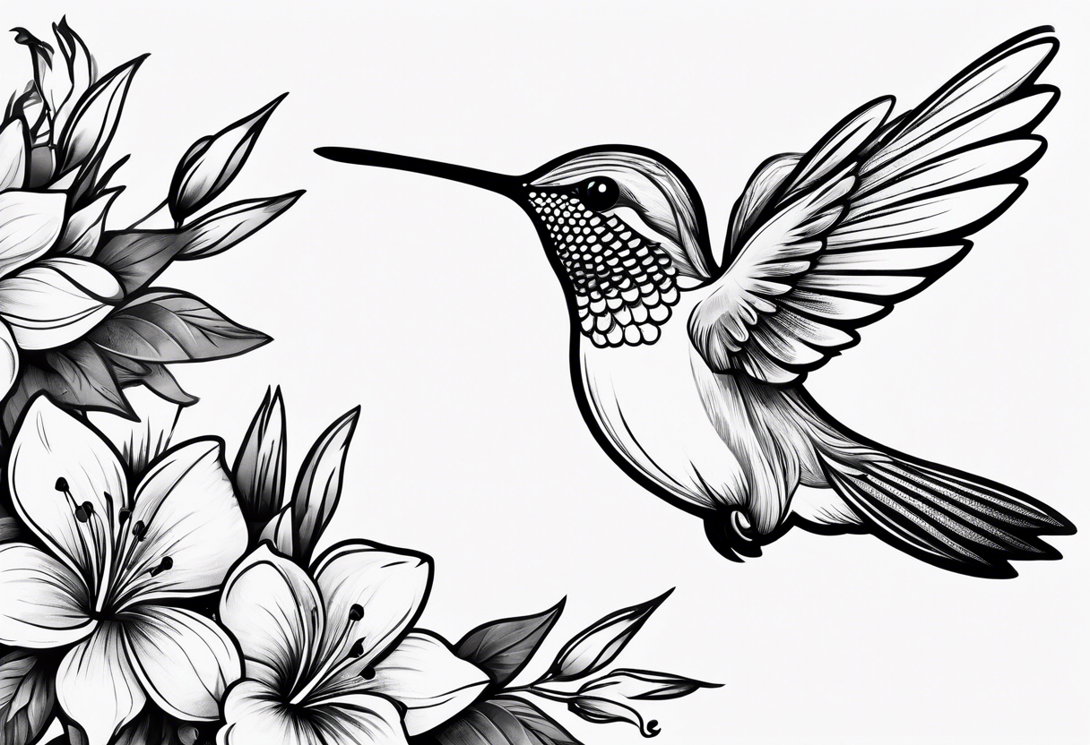 Small hummingbird tattoo idea