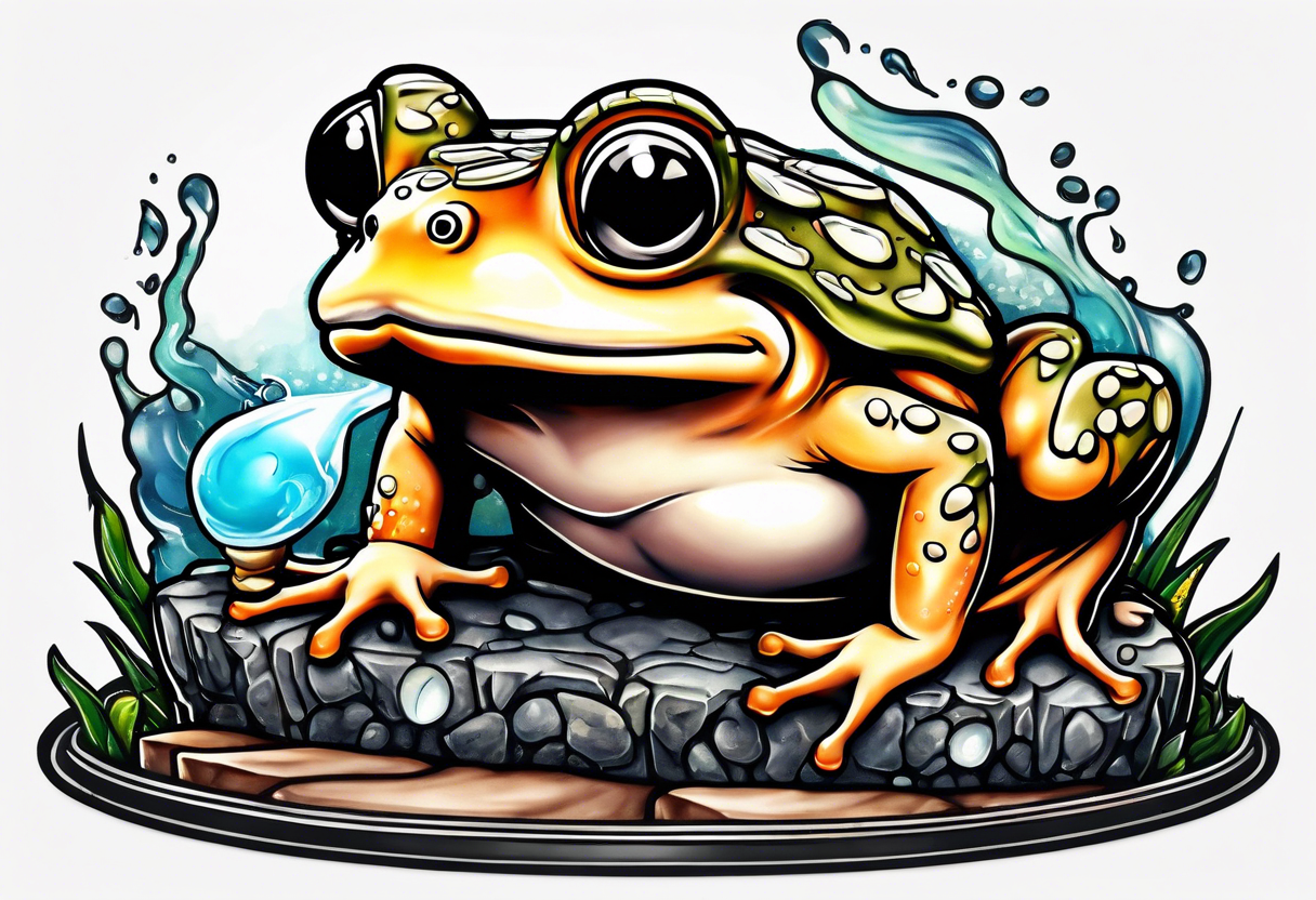 Toad holding Fight Club bar of soap tattoo idea