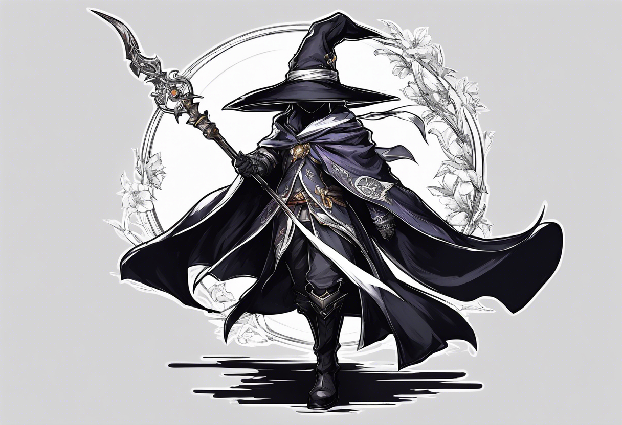 Final fantasy XIV job character Black mage tattoo idea