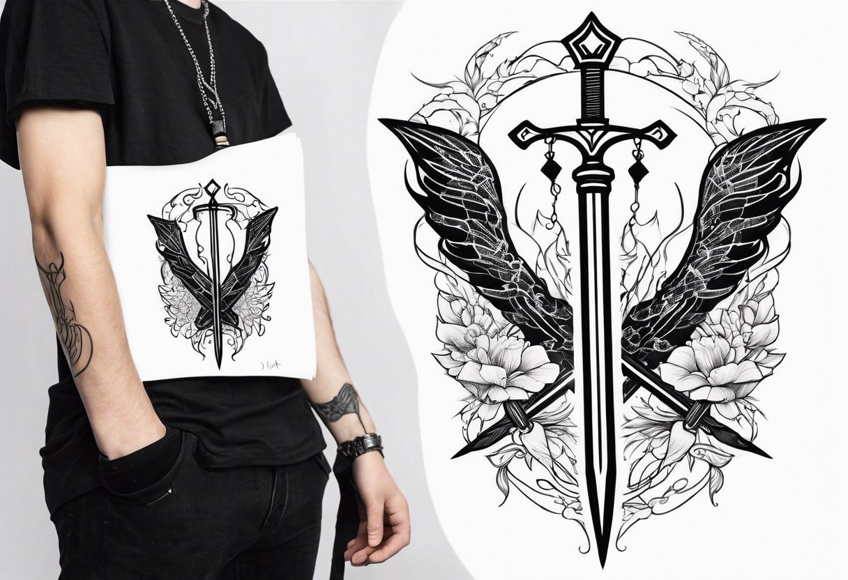 3 of swords tattoo idea